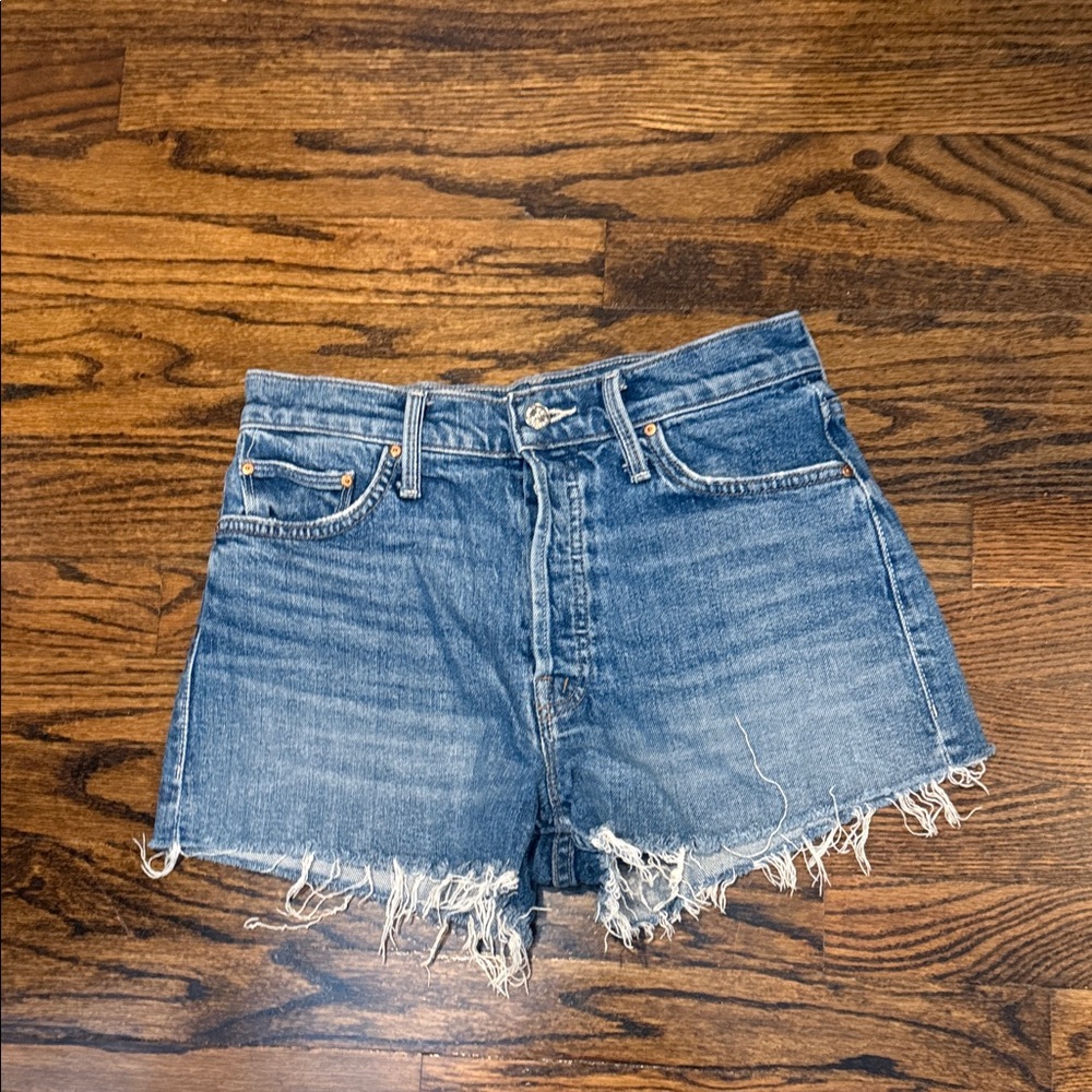 MOTHER The Tomcat Kick Fray Shorts (playing w scissors 27)